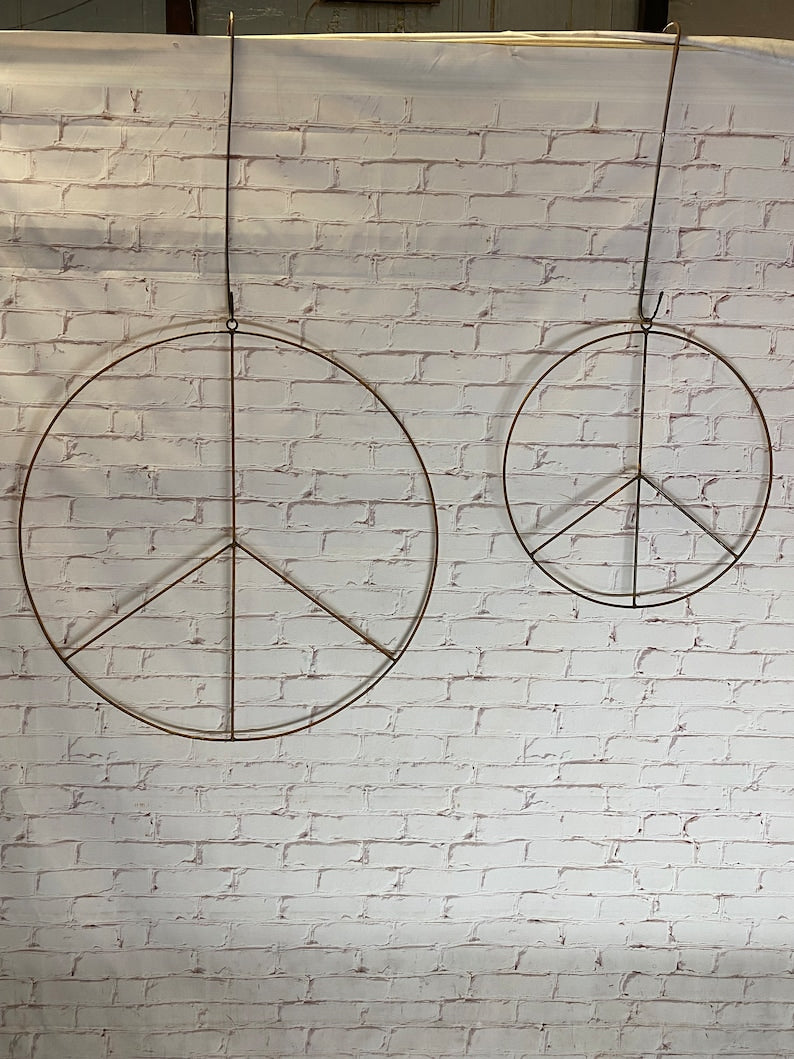 Wrought Iron Peace Sign Wallpaper Wall Sign
