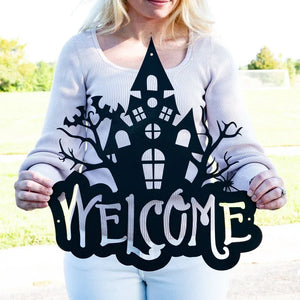 Haunted House Welcome Sign - Old West Iron