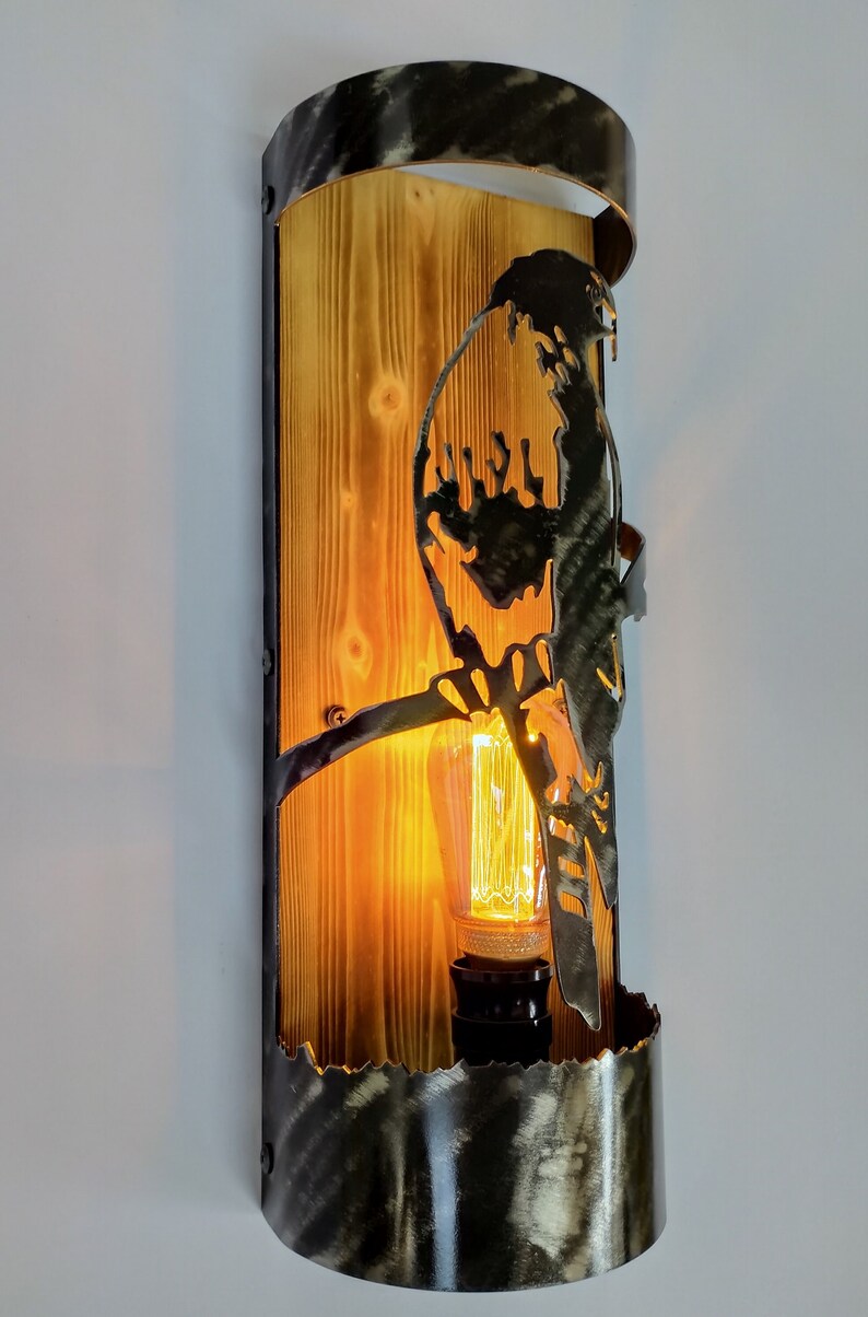 Rustic Hawk Cabin Sconce Wall Light Fixtures Lighting
