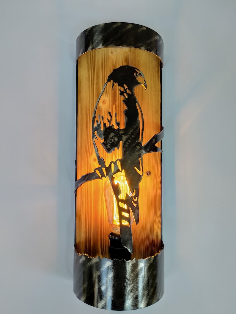 Rustic Hawk Cabin Sconce Wall Light Fixtures Lighting