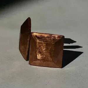 1 1/2” Square Plateau Head Copper Clavos Bulk Box (120) - Old West Iron