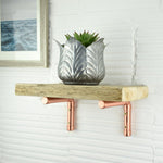 Mini Shelf With Copper Brackets Wall Shelves & Ledges Shelf Bracket
