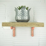 Mini Shelf With Copper Brackets Wall Shelves & Ledges Shelf Bracket