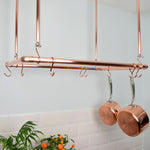 Copper Ceiling Pot and Pan Rack Pot Racks Kitchen Accessories