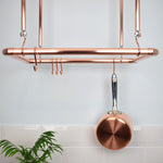 Copper Ceiling Pot and Pan Rack Pot Racks Kitchen