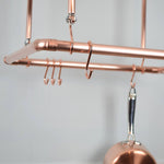 Copper Ceiling Pot and Pan Rack Pot Racks Kitchen