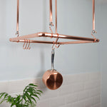Copper Ceiling Pot and Pan Rack Pot Racks Kitchen