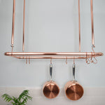 Copper Ceiling Pot and Pan Rack Pot Racks Kitchen Accessories