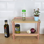 Copper and Oak Spice Rack Kitchen Organizers Kitchen Accessory