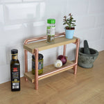 Copper and Oak Spice Rack Kitchen Organizers Kitchen Accessory