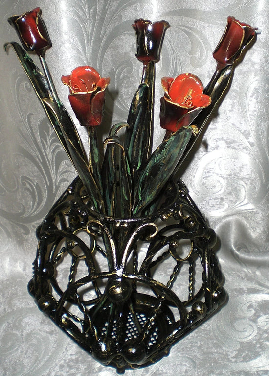 Hand Forged Bouquet of Tulips