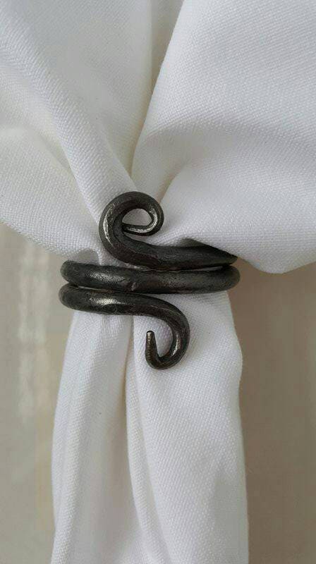 Napkin Rings - Hand Forged - Metal Napkin Rings, Thanksgiving Table Decor, Handmade Napkin Rings, Christmas, Setting