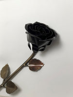 Hand-Forged Black Metal Rose Uncategorized Gift