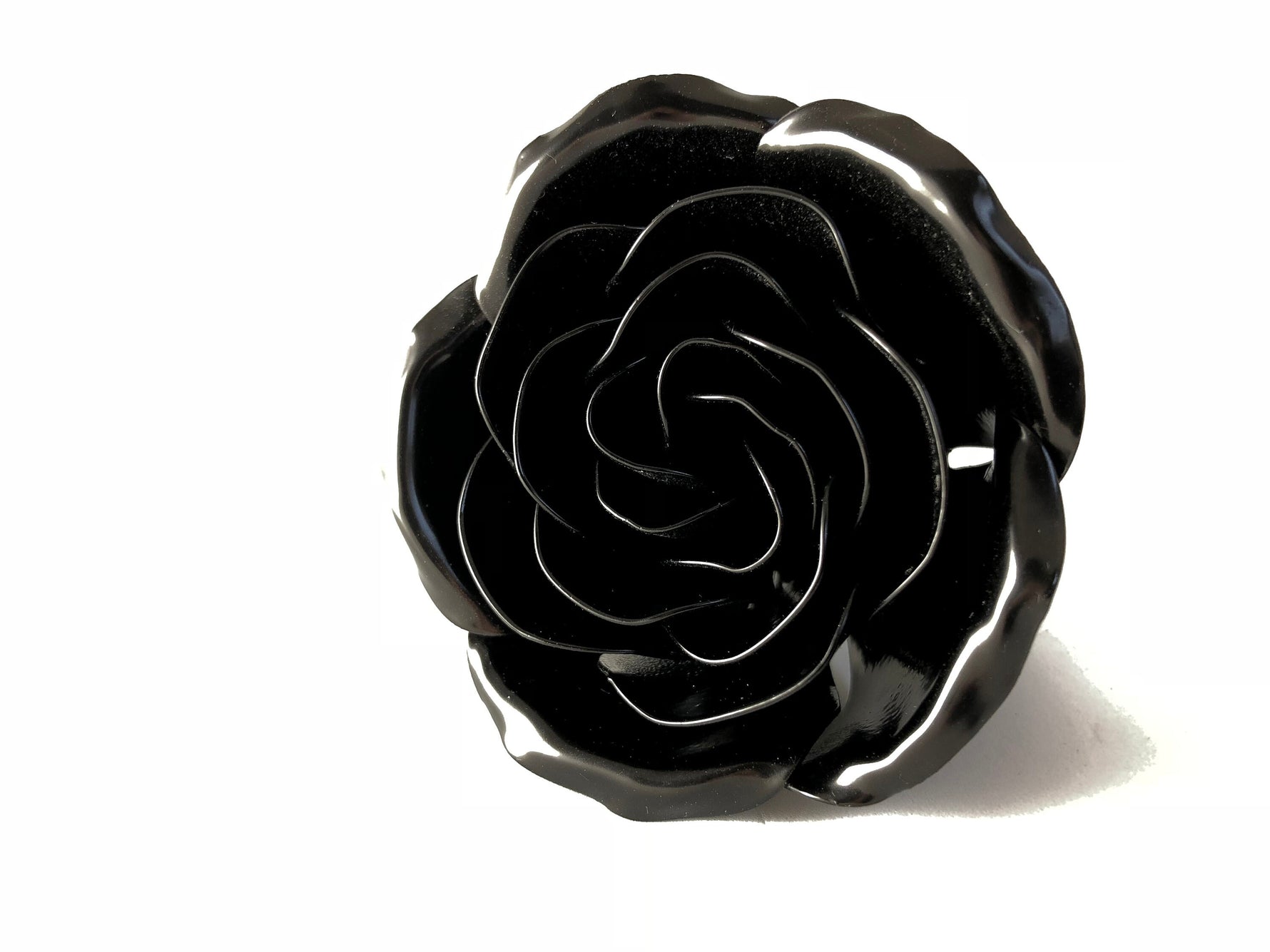 Hand-Forged Black Metal Rose Uncategorized Gift