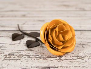 Iron Yellow Metal Rose - Old West Iron