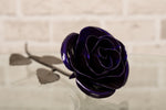 Hand Forged Purple Metal Rose Uncategorized Gift