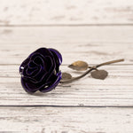 Hand Forged Purple Metal Rose Uncategorized Gift