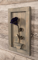 Framed Purple Metal Rose Uncategorized Gift