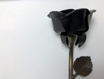 Hand-Forged Black Metal Rose Uncategorized Gift