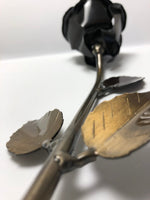 Hand-Forged Black Metal Rose Uncategorized Gift