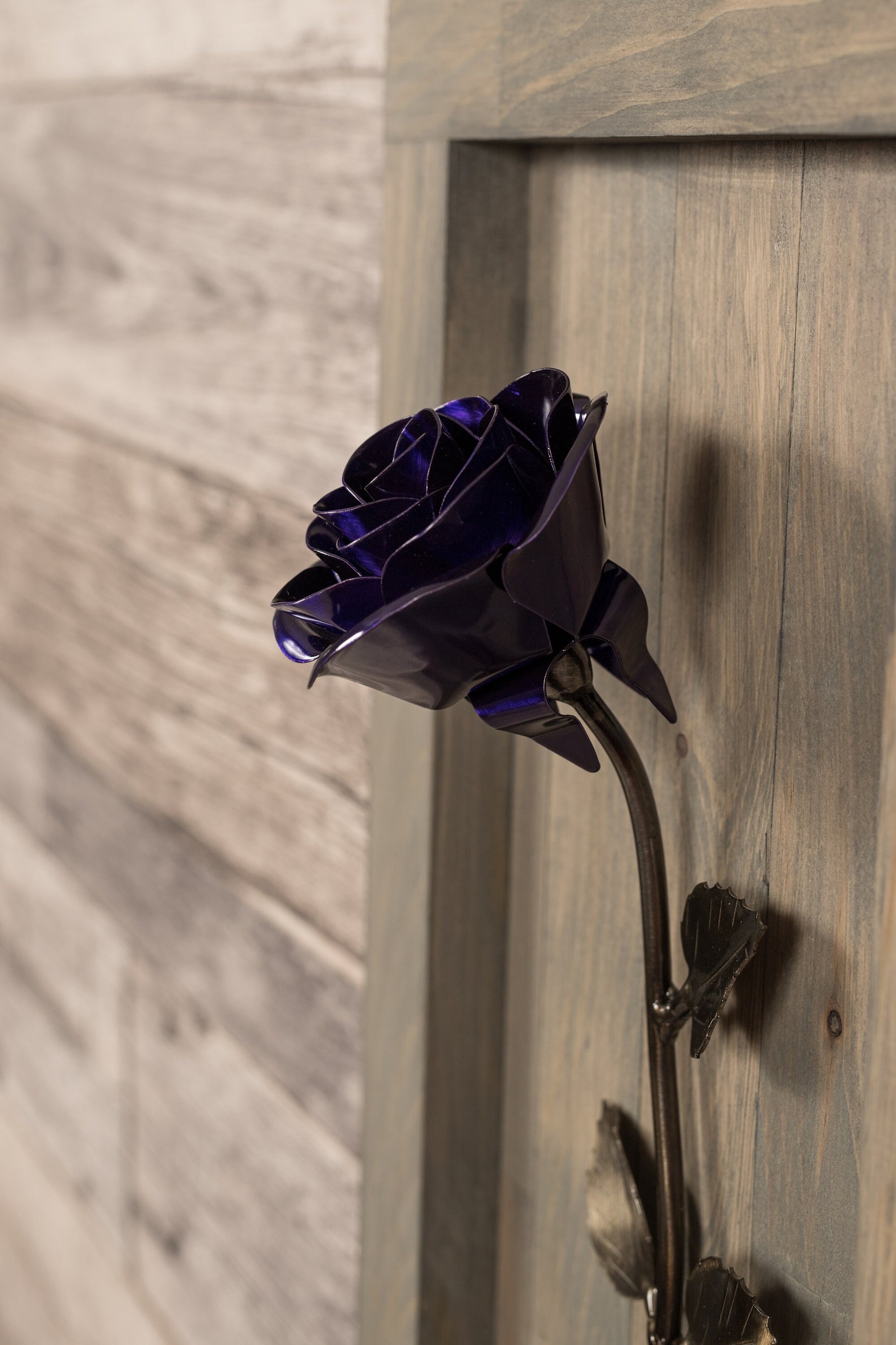 Framed Purple Metal Rose Uncategorized Gift
