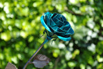 Hand-Forged Wrought Iron Emerald Green Rose Uncategorized Gift