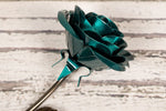 Hand-Forged Wrought Iron Emerald Green Rose Uncategorized Gift