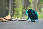 Hand-Forged Wrought Iron Emerald Green Rose Uncategorized Gift