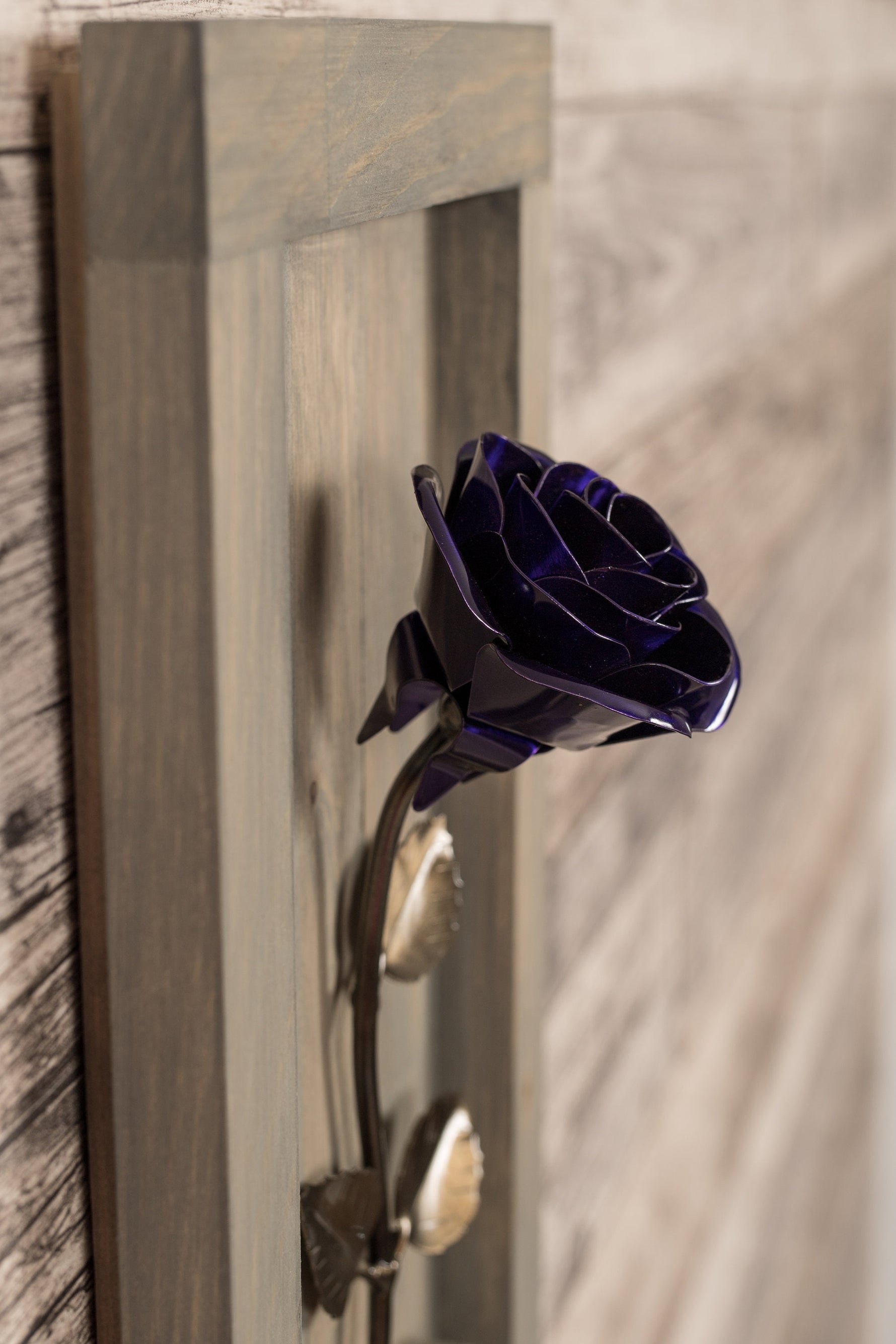 Framed Purple Metal Rose Uncategorized Gift