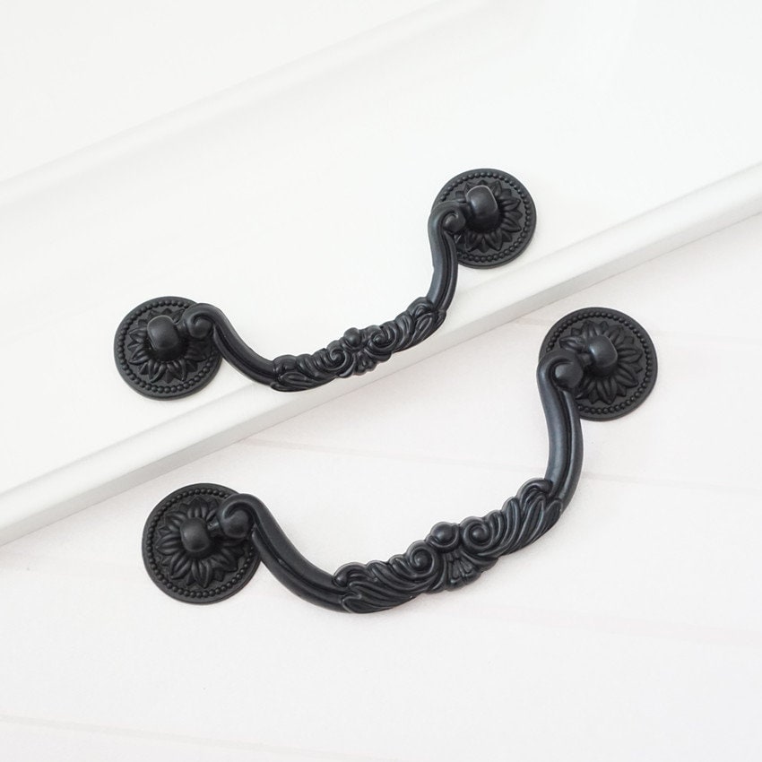 Black Shabby Chic Dresser Pull