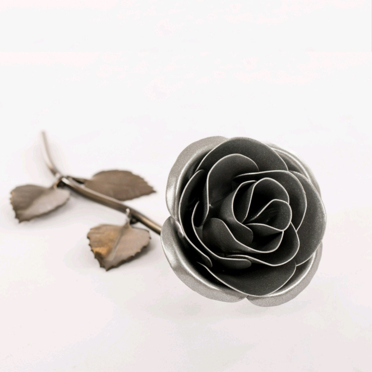 Silver Steel Rose Sculptures & Statues Gift