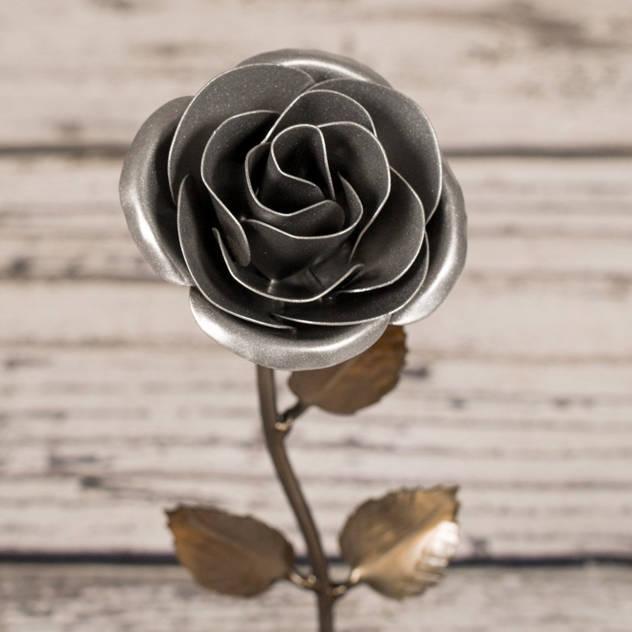 Silver Steel Rose Sculptures & Statues Gift