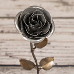Silver Steel Rose Sculptures & Statues Gift