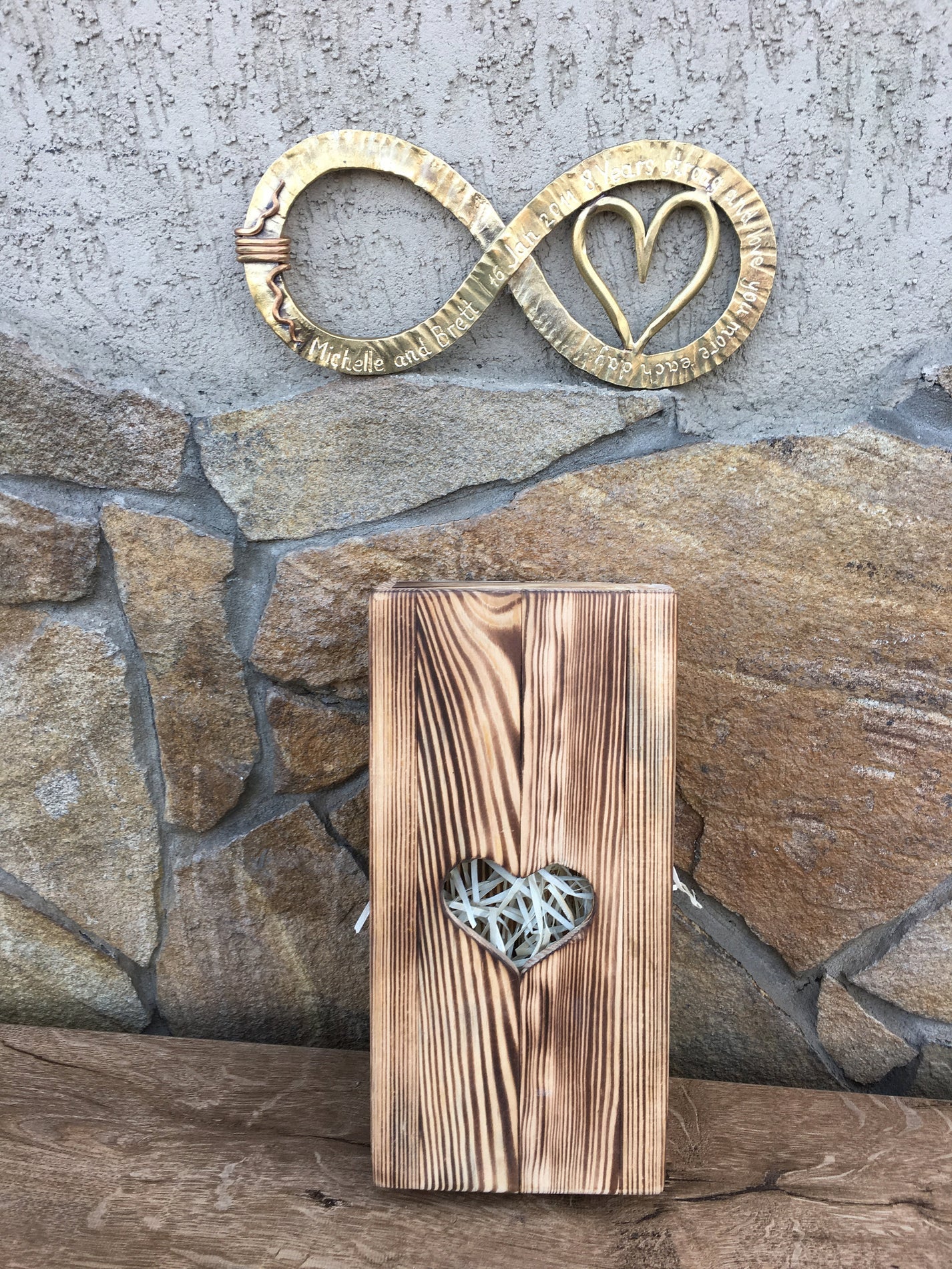 Bronze Infinity Sign with Gift Box Sculptures & Statues Gift