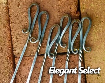 Hand Forged Iron BBQ Set Camping Utensils