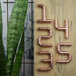 Copper Numbers 1-9 House Numbers & Letters Numbers