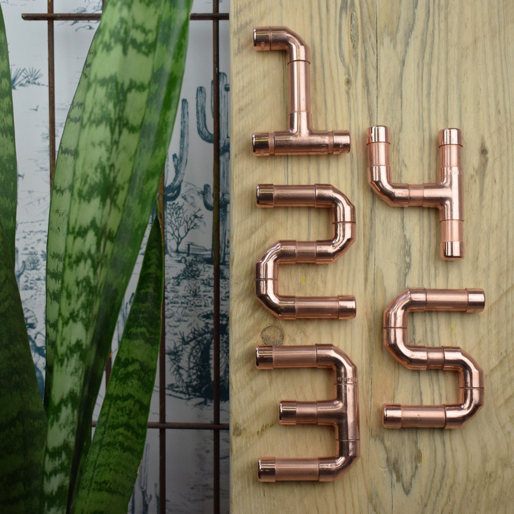 Copper Numbers 1-9 House Numbers & Letters Numbers