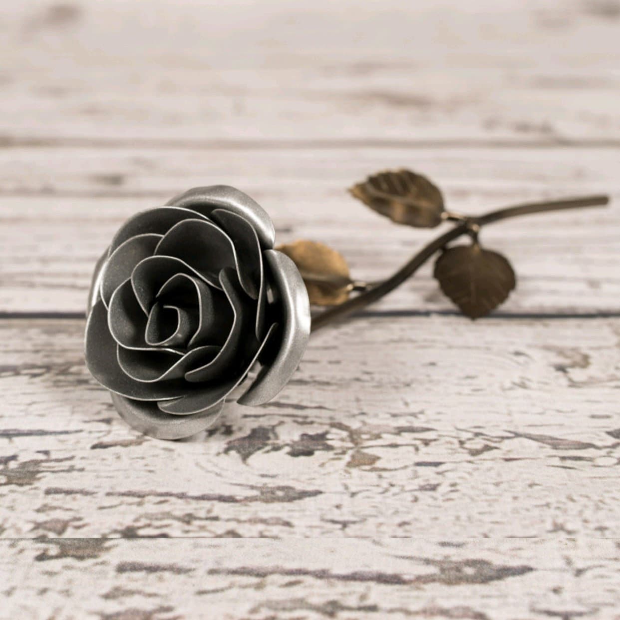 Silver Steel Rose Sculptures & Statues Gift
