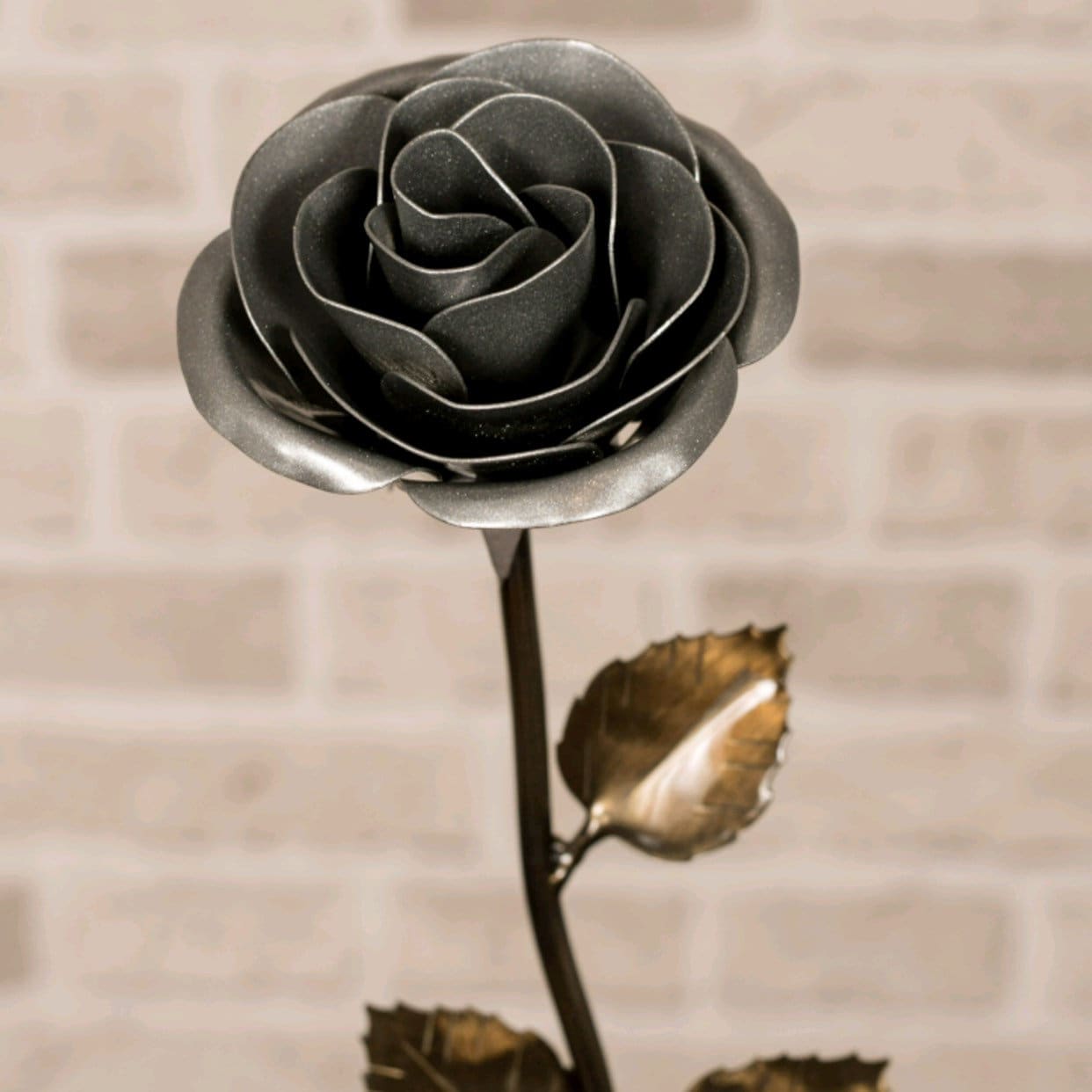 Silver Steel Rose Sculptures & Statues Gift