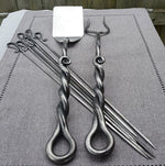 Hand Forged Iron BBQ Set Camping Utensils