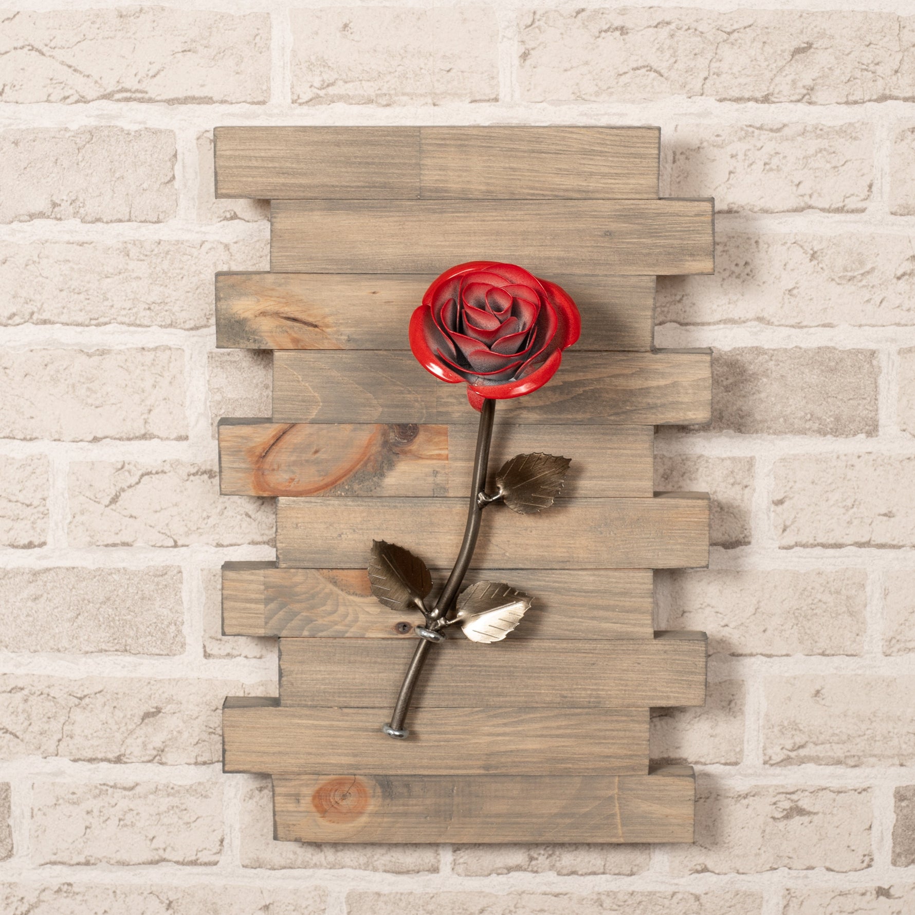 Framed Red Metal Rose Uncategorized Gift