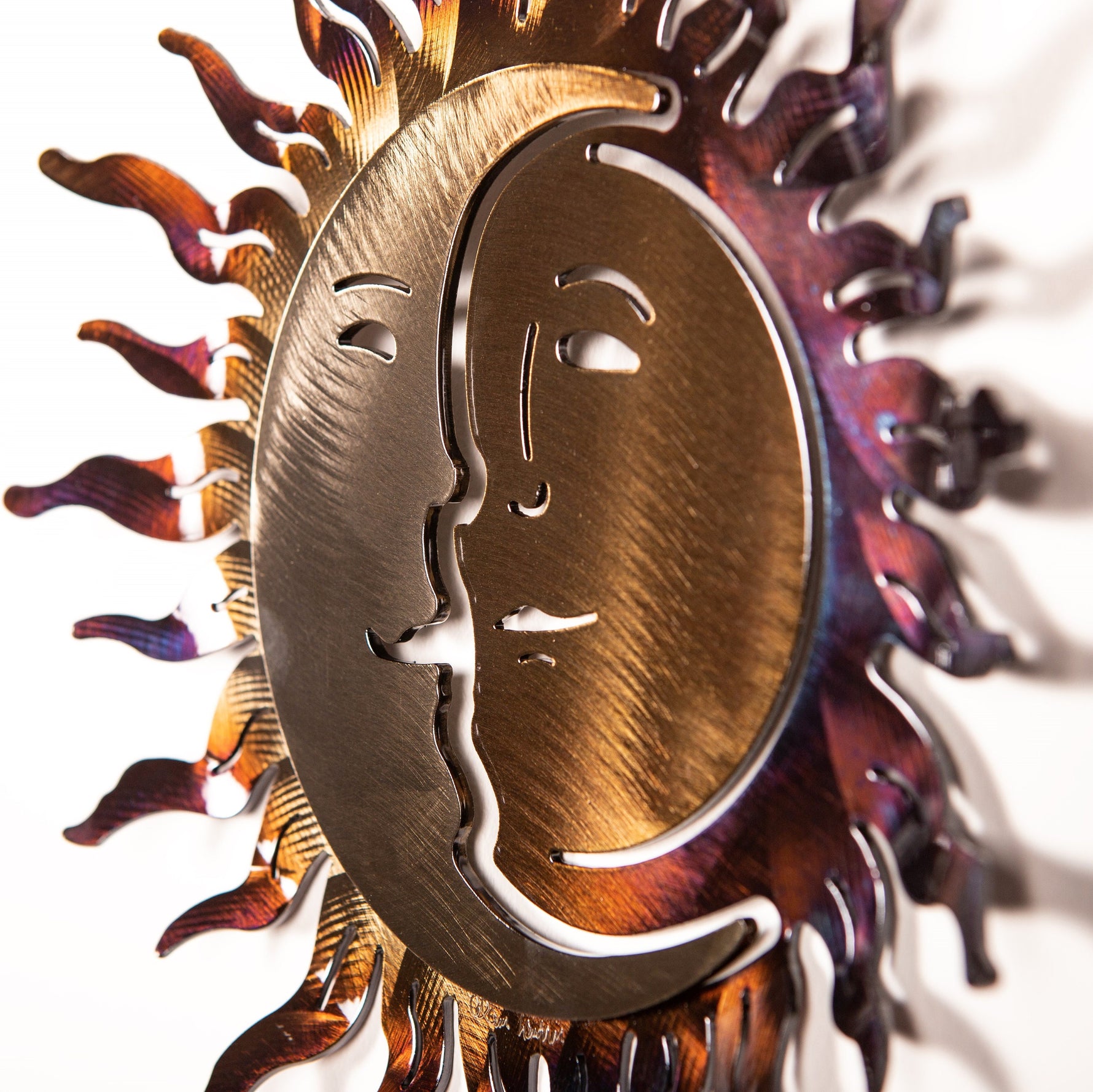 Wrought Iron Sun and Moon Wall Art Wallpaper Wall Sign