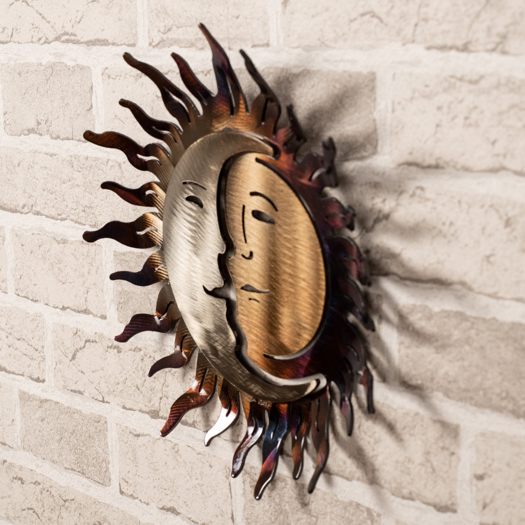 Wrought Iron Sun and Moon Wall Art Wallpaper Wall Sign