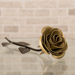 Hand Forged Gold Rose Decor Gift