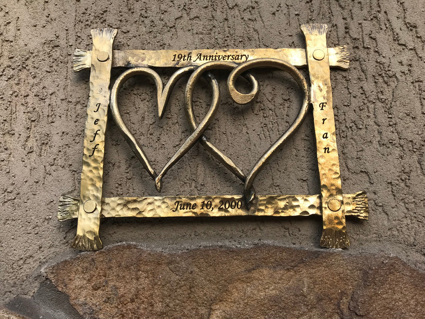 19th anniversary bronze frame with hearts Picture Frames Gift