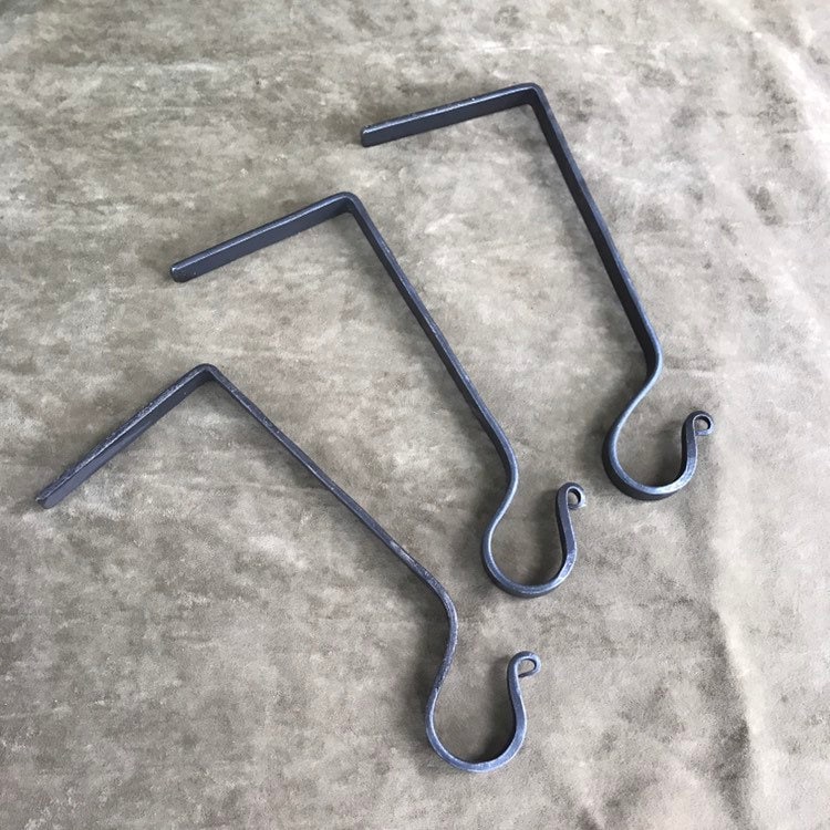 Mantel Hook, Stocking Hanger, Christmas Stocking Hook, Handforged Hanger, Hand Forged Hook, Blacksmith Mantle Hook