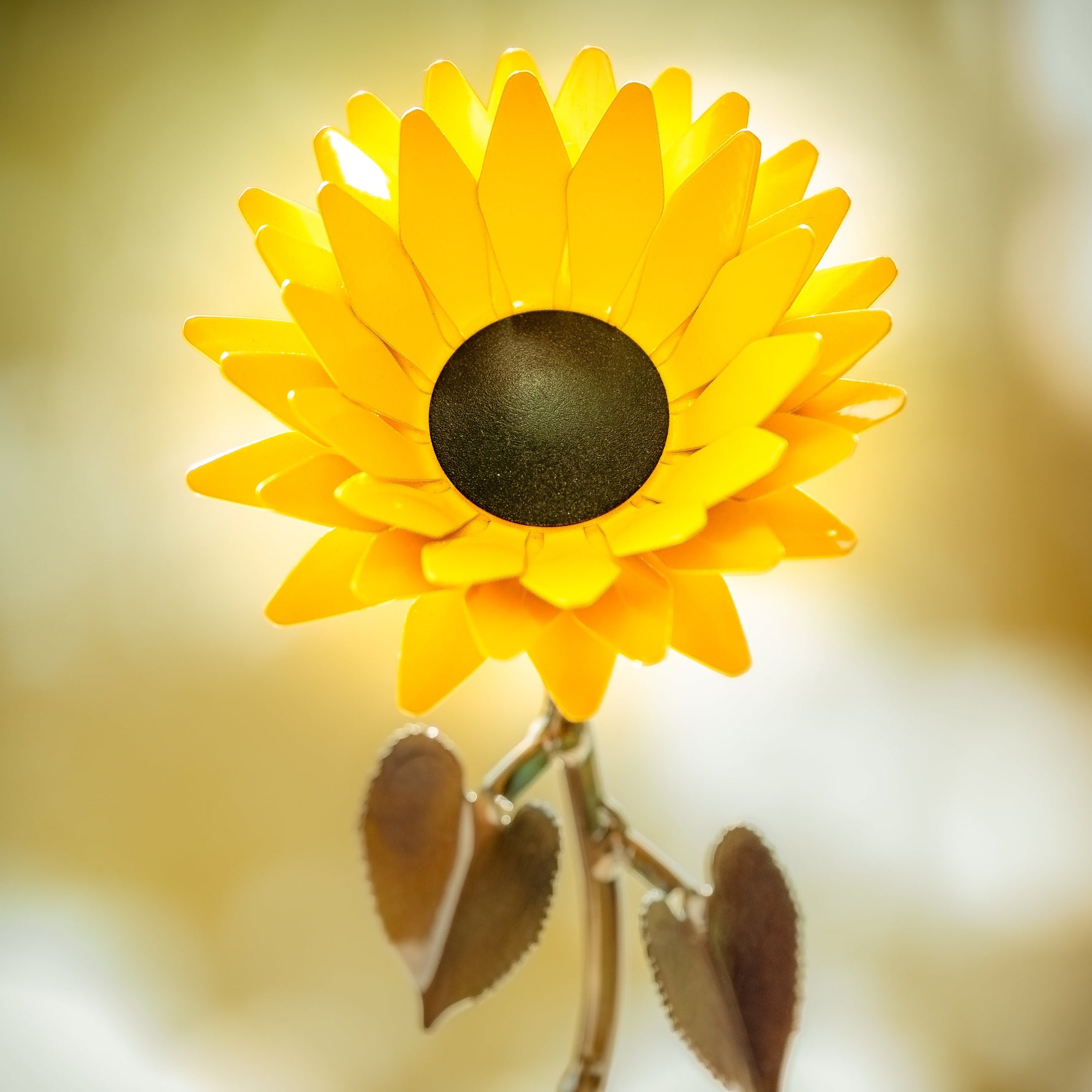 Hand-Forged Wrought Iron Sunflower Decor Gift