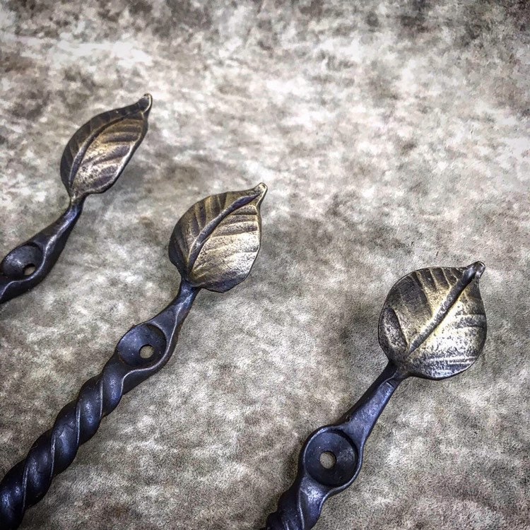 Leaf Hook, Handforged Iron, Blacksmith Hook,