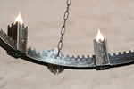 large Ancient Medieval Iron Chandelier Lighting