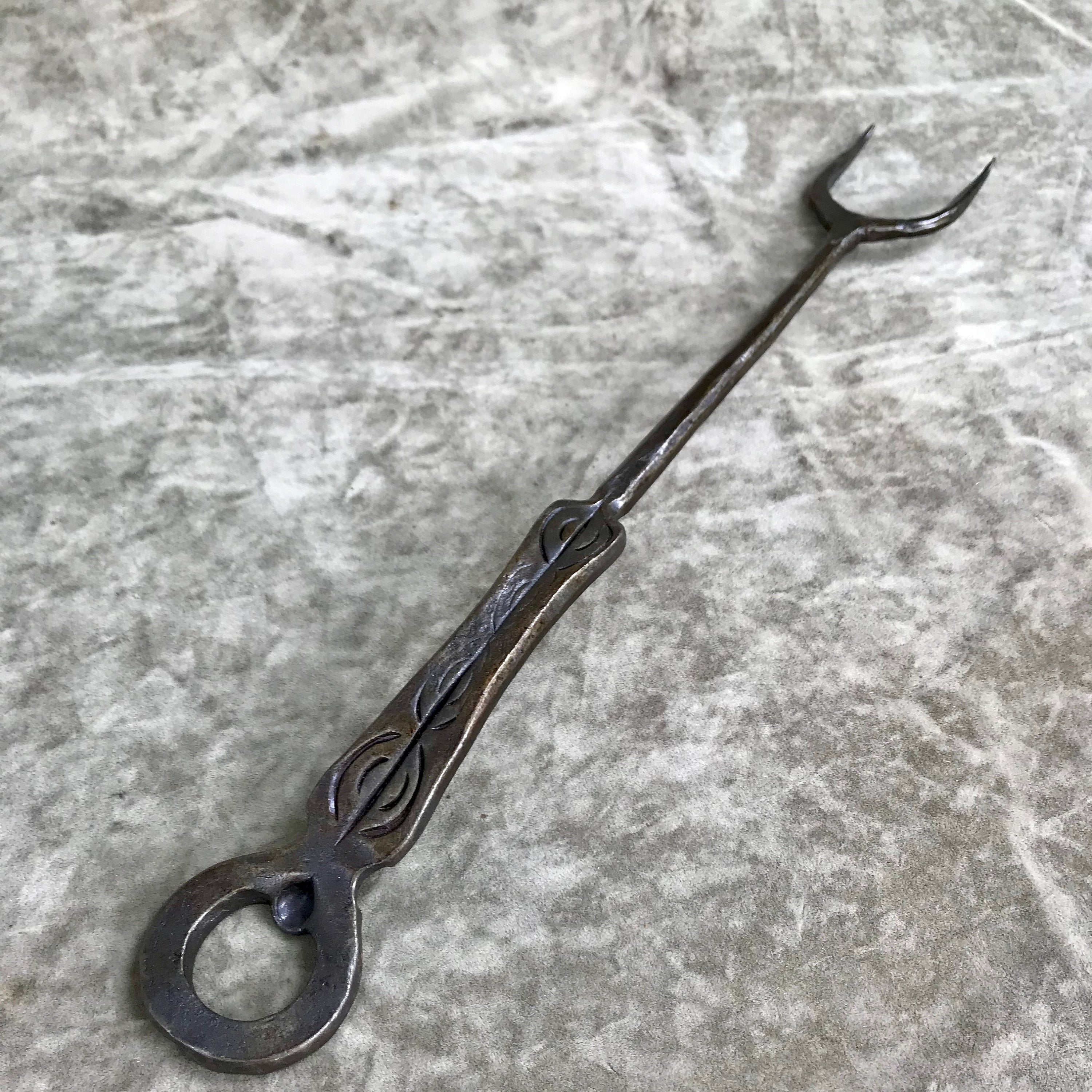 Handforged BBQ Fork, Meat Fork, Grilling Fork, Blacksmith Grill, Blacksmith Tool, BBQ Tool, Father's Day, Dad, Grilling